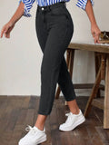 Jean droit taille haute