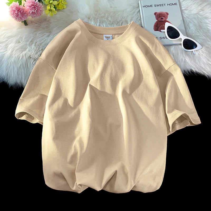 T-shirt ample uni en coton