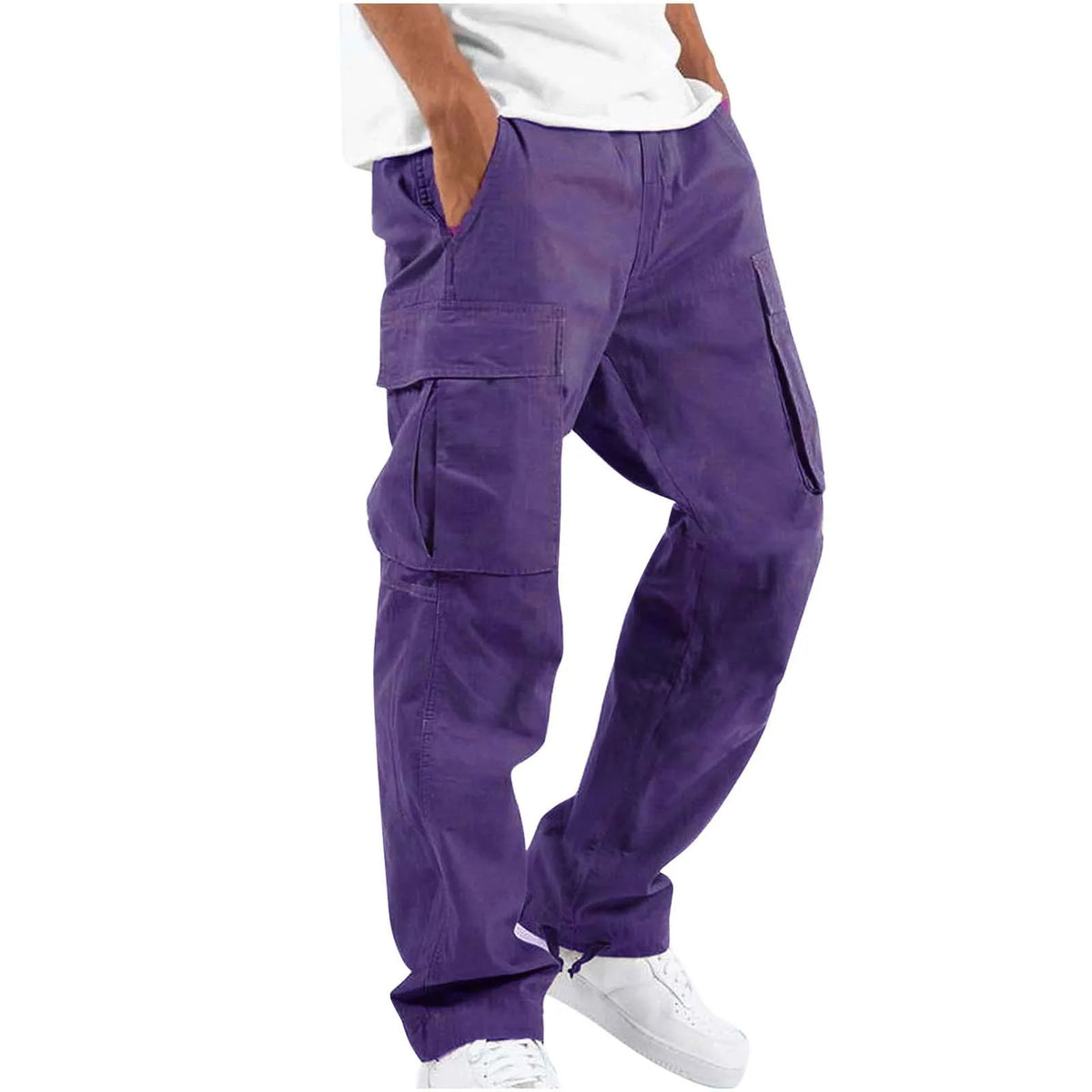 Pantalon cargo ample multipoches