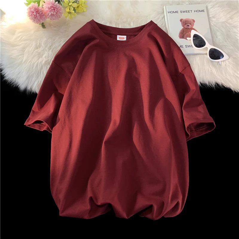 T-shirt ample uni en coton