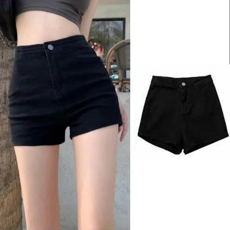 Short noir taille haute