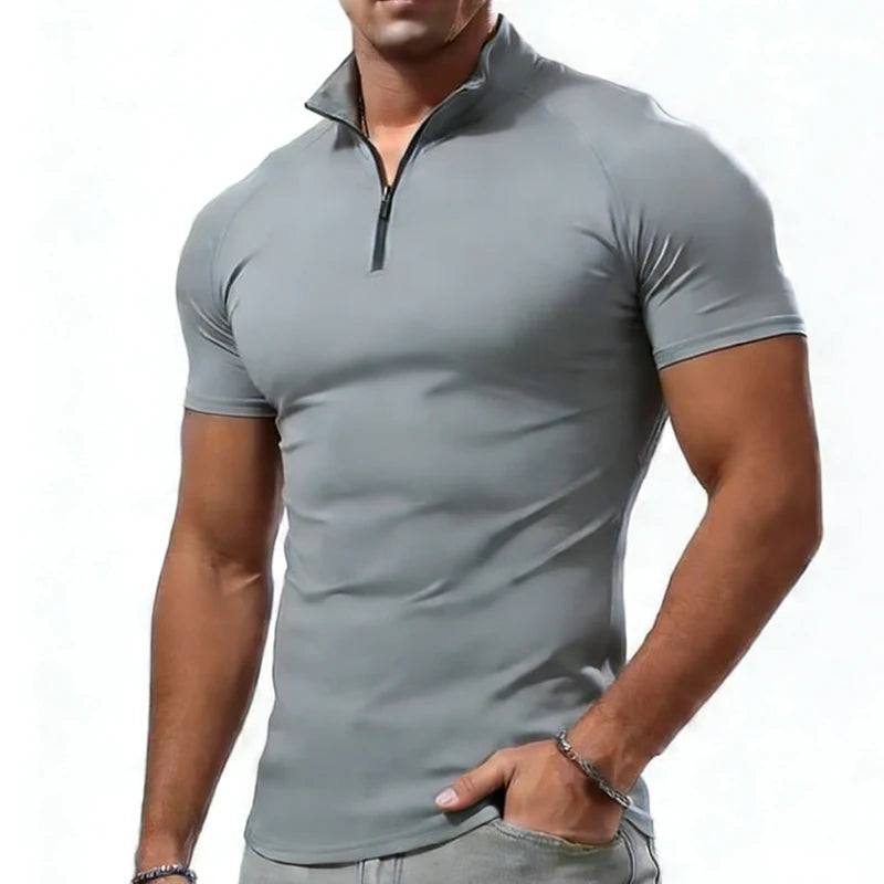 T-shirt sport demi-zip