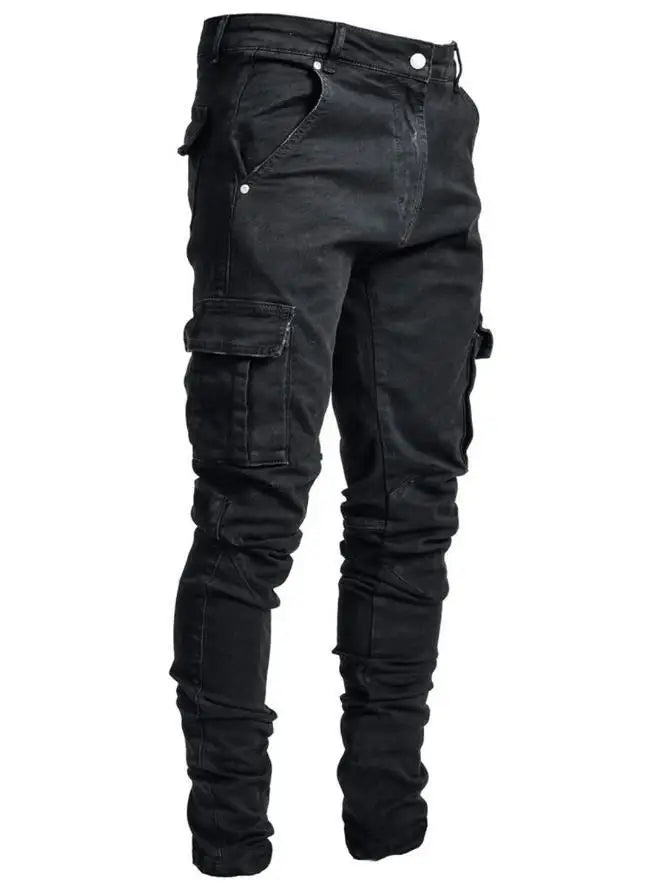 Jean cargo multipoches