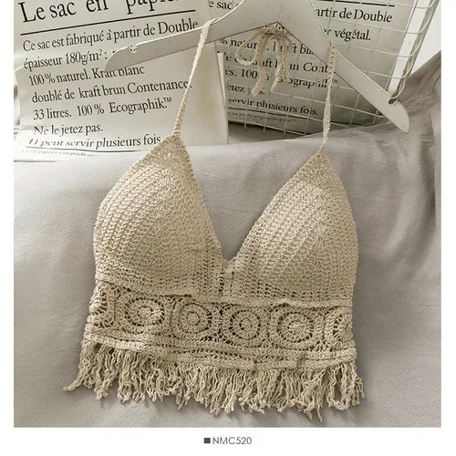 Top ajouré à dos lacé