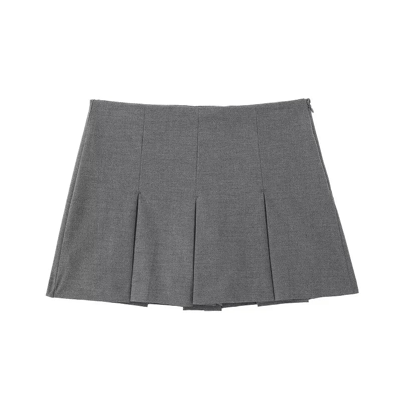 Jupe-short plissée taille haute