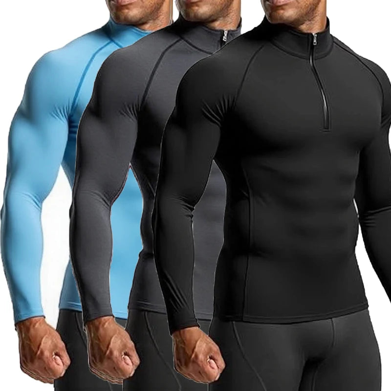 Haut de sport ajusté manches longues