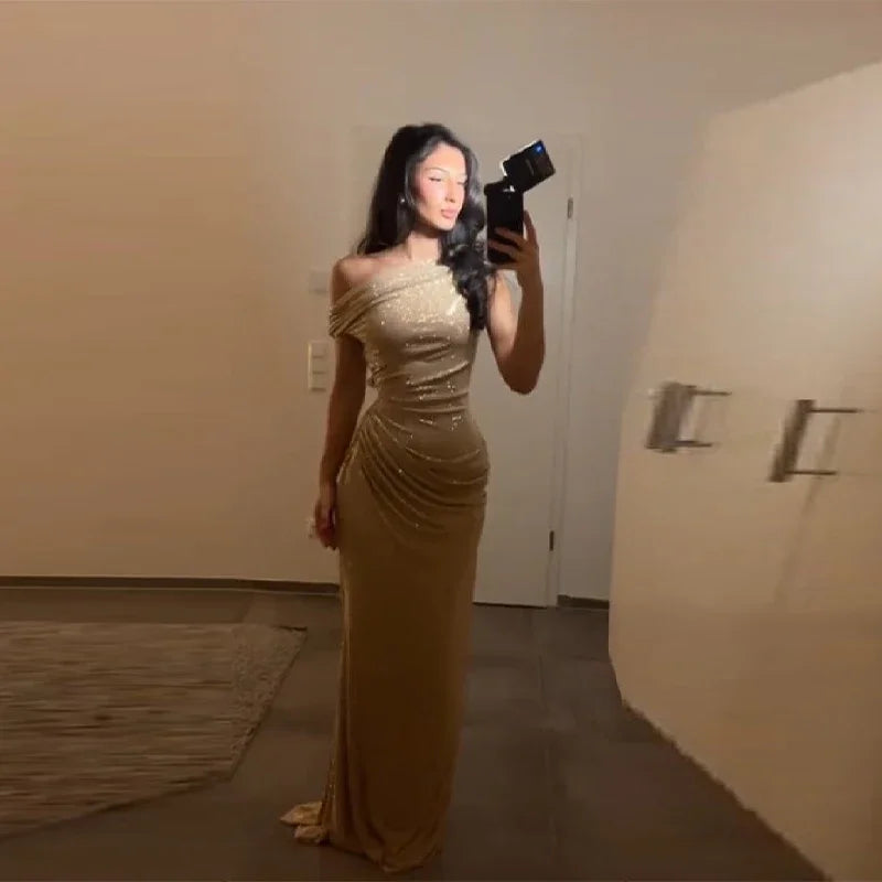 Robe longue sirène à sequins