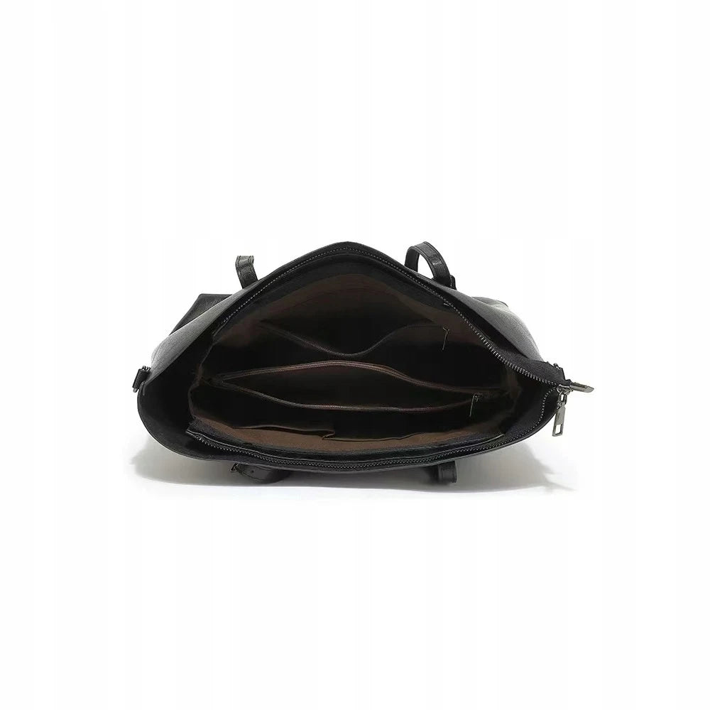Sac cabas noir zippé