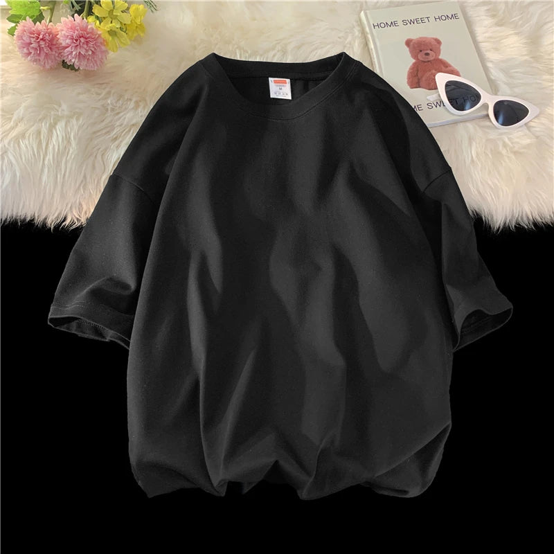 T-shirt ample uni en coton