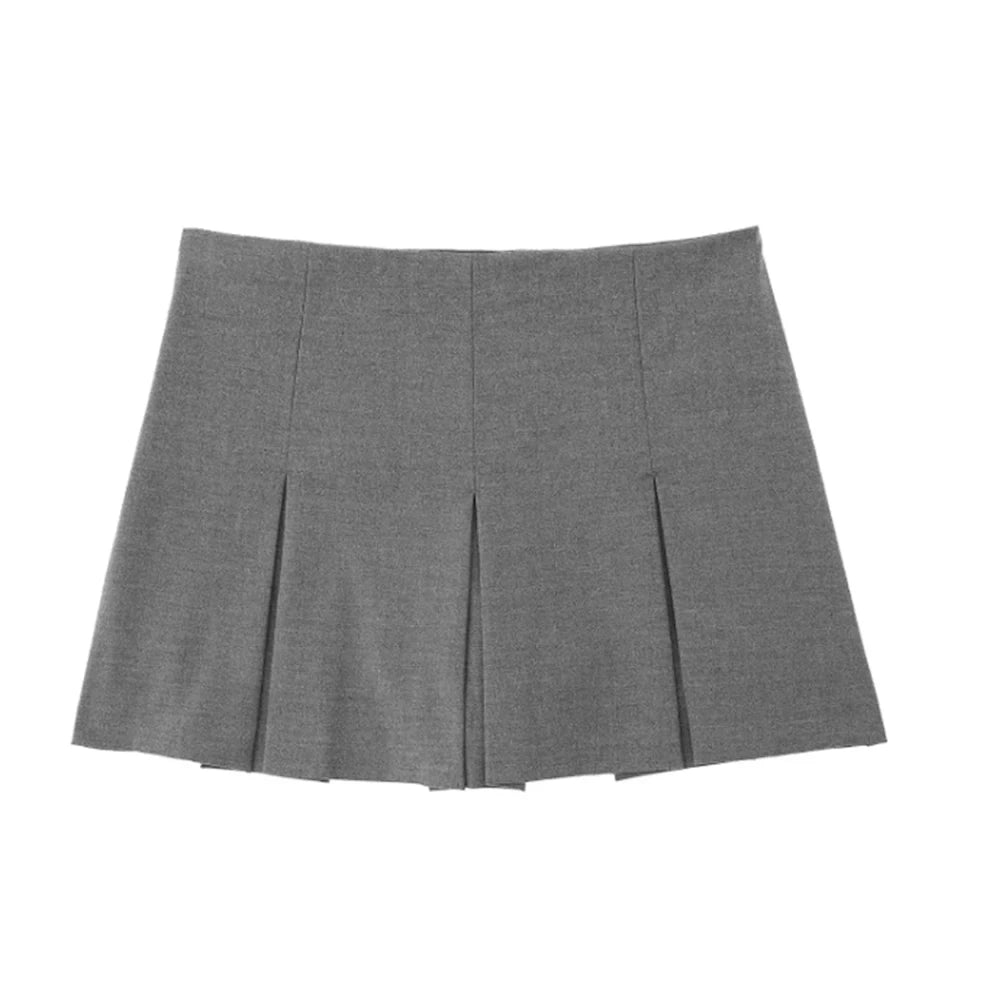 Jupe-short plissée taille haute