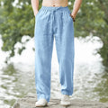 Pantalon droit coton-lin