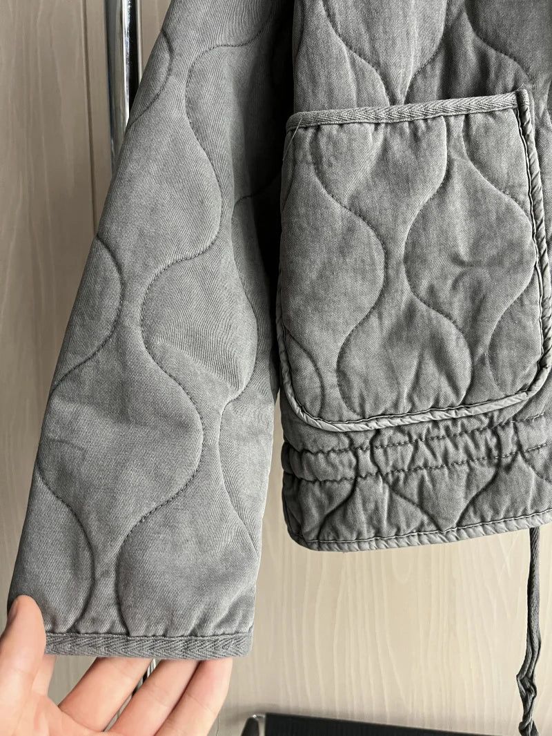 Veste matelassée col montant