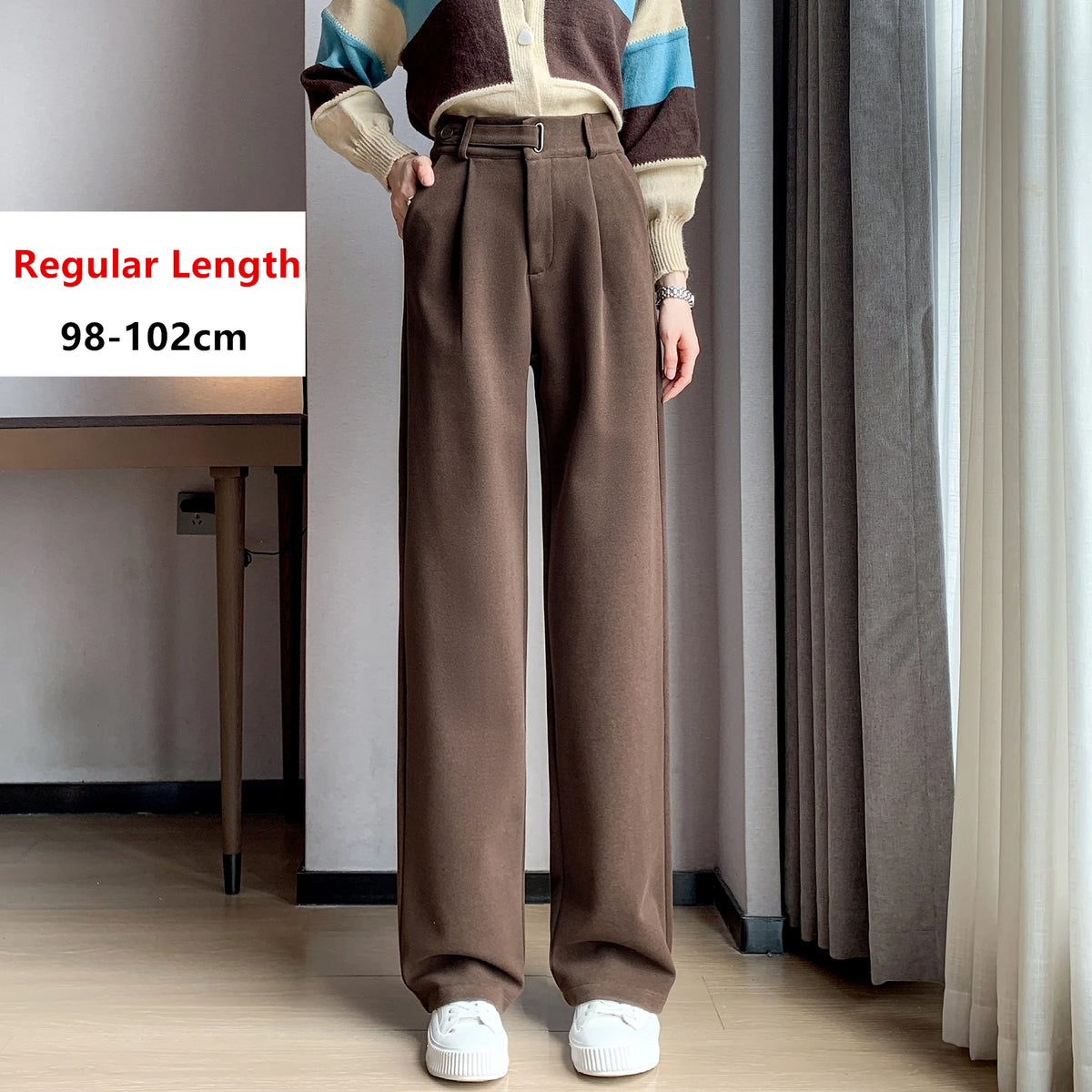 Pantalon large taille élastique