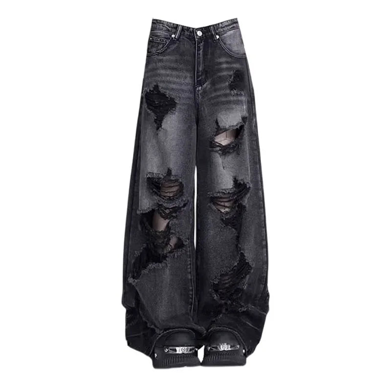 Jean baggy noir déchiré