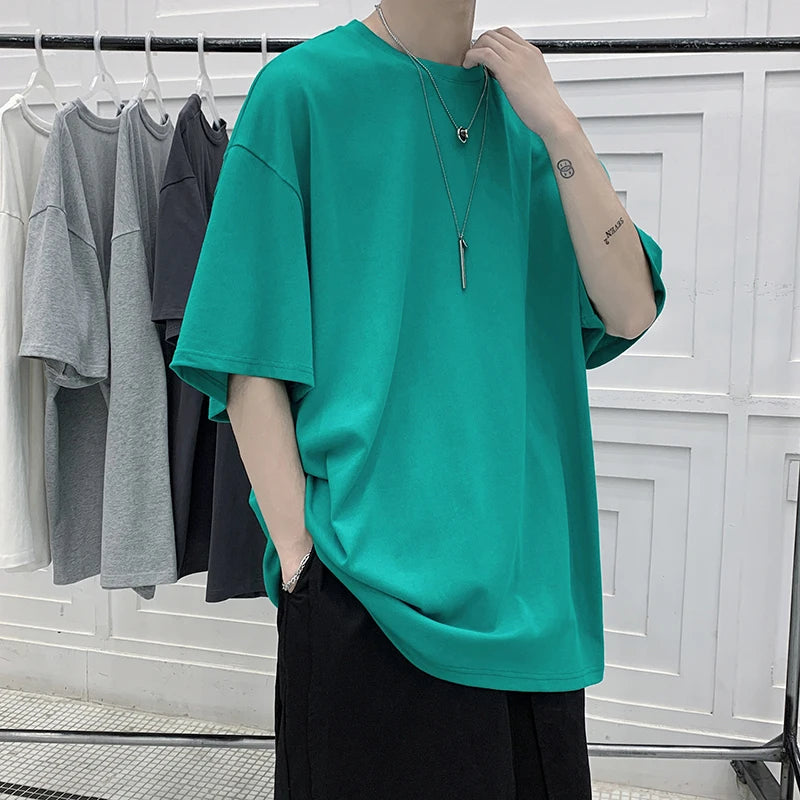 T-shirt ample uni en coton