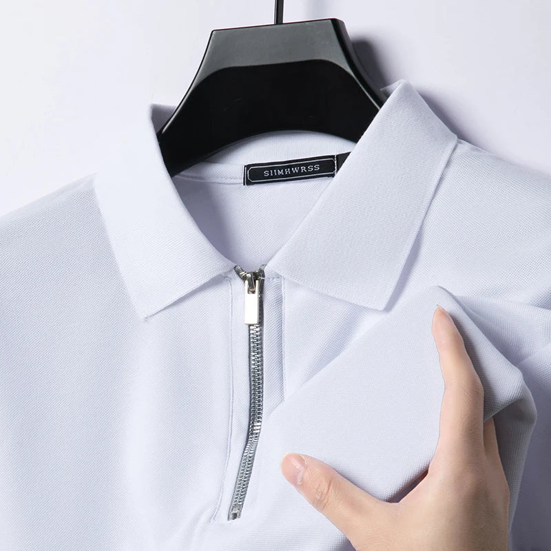 Polo ajusté demi-zip