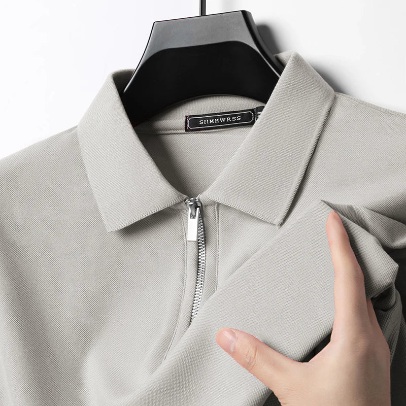 Polo ajusté demi-zip