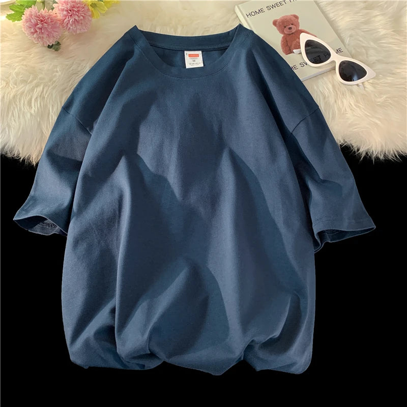 T-shirt ample uni en coton