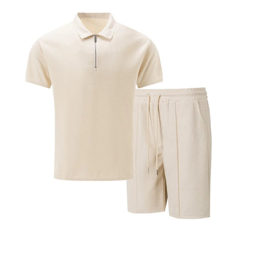 Ensemble polo zippé