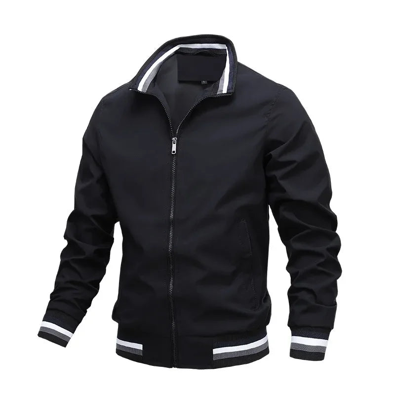 Veste zippée à col montant