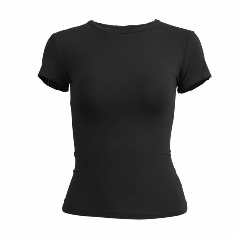 T-shirt ajusté col rond