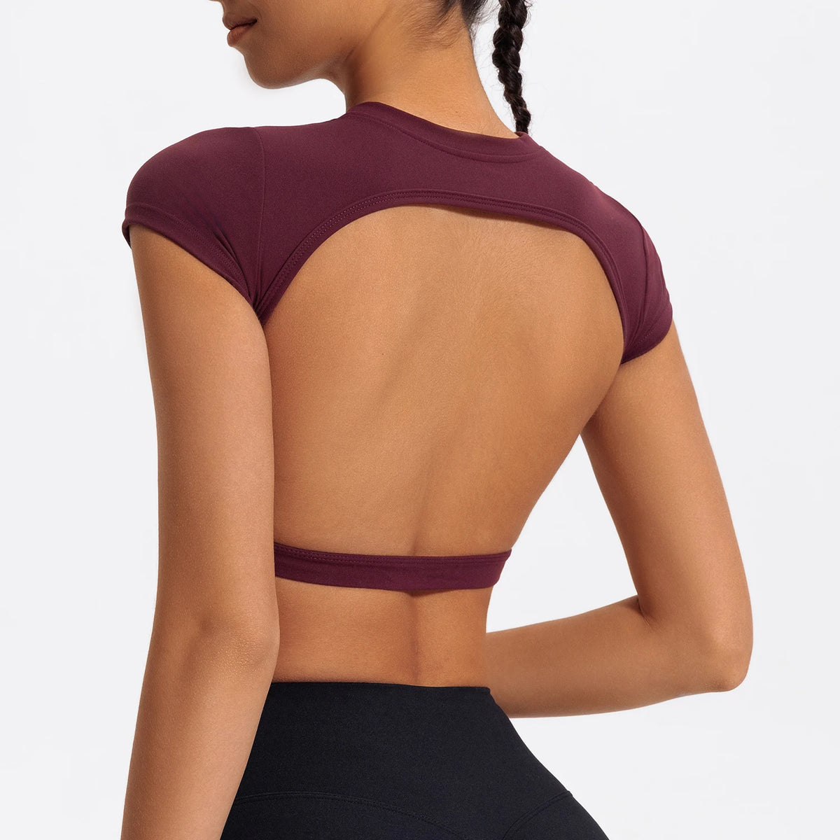 Crop top de sport dos nu