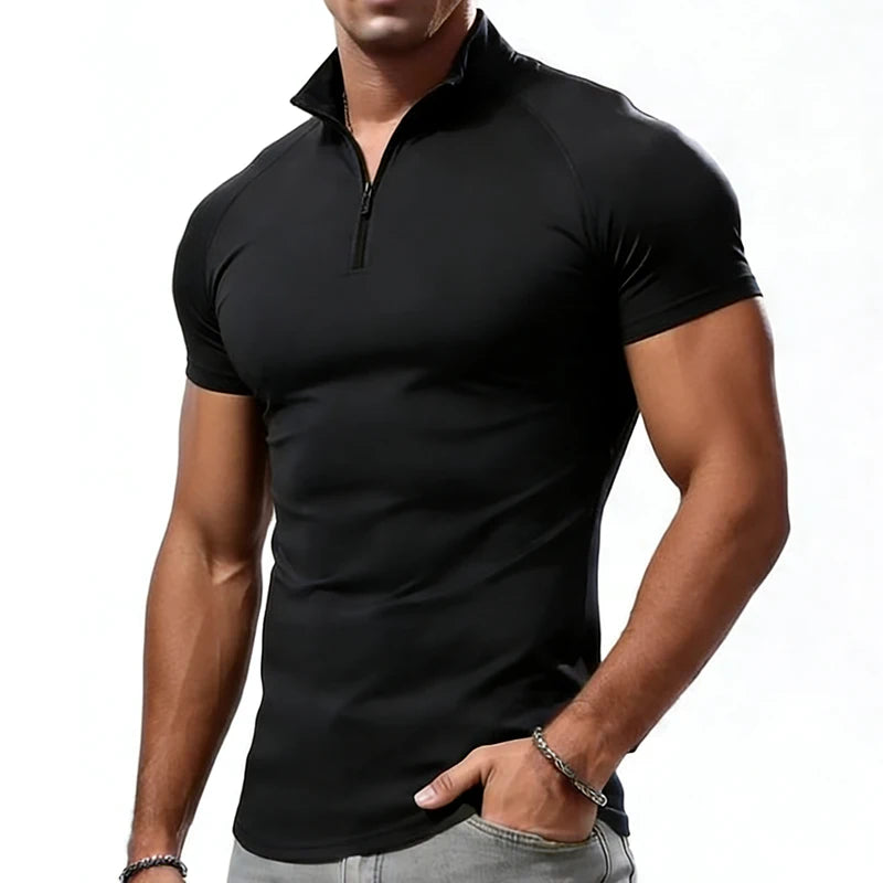T-shirt sport demi-zip