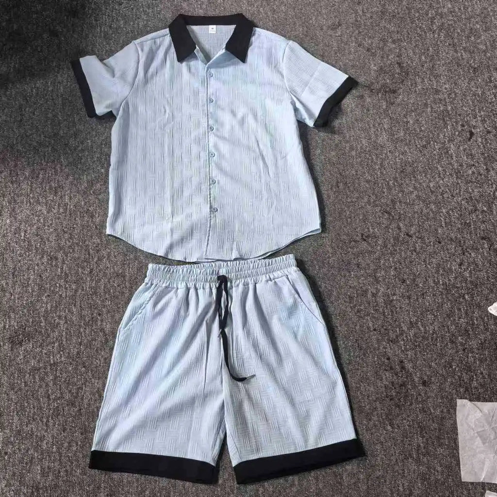 Ensemble chemise texturée et short