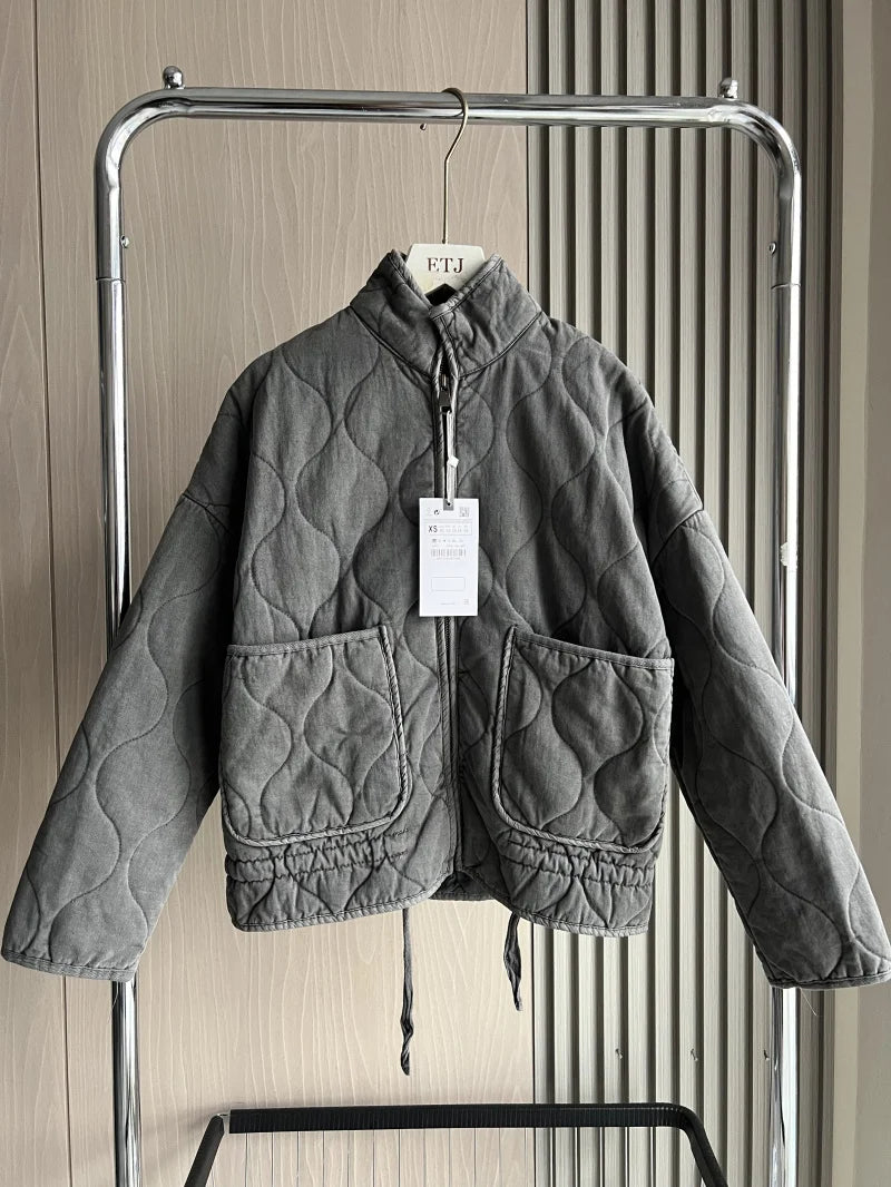 Veste matelassée col montant