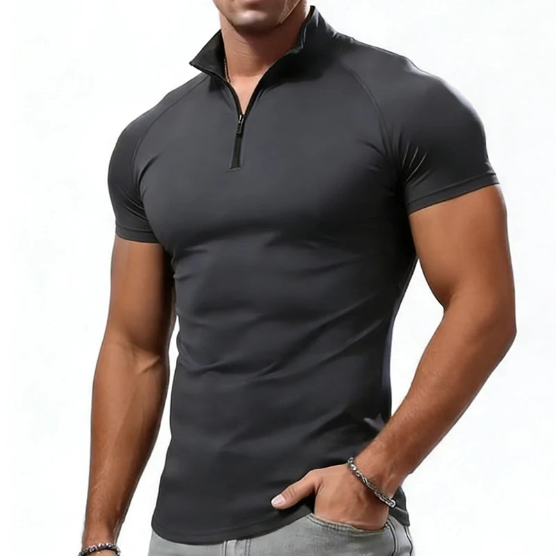 T-shirt sport demi-zip