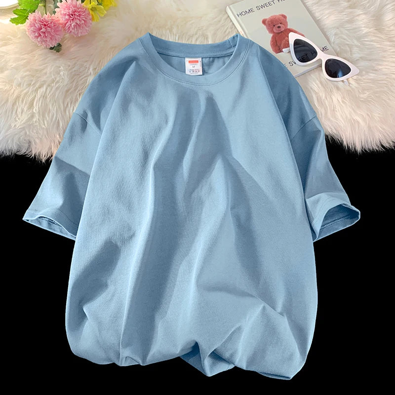 T-shirt ample uni en coton