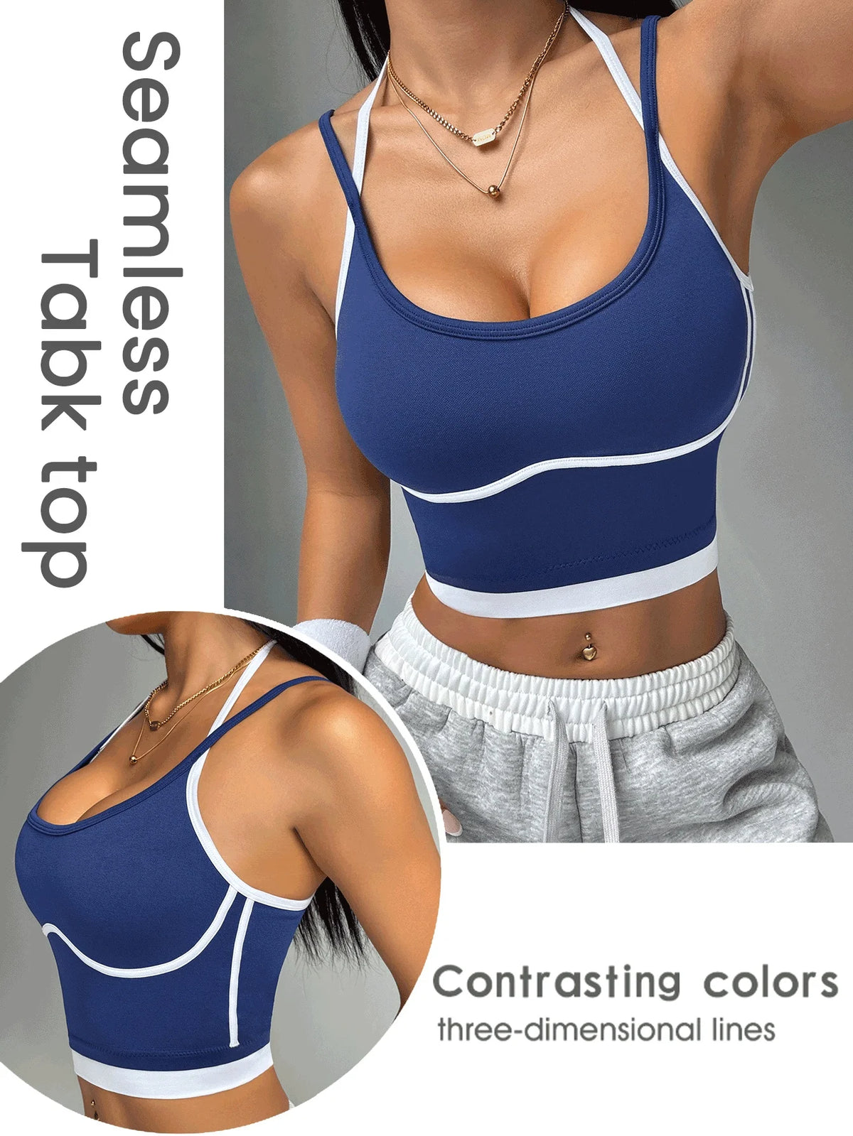 Brassière de sport color block