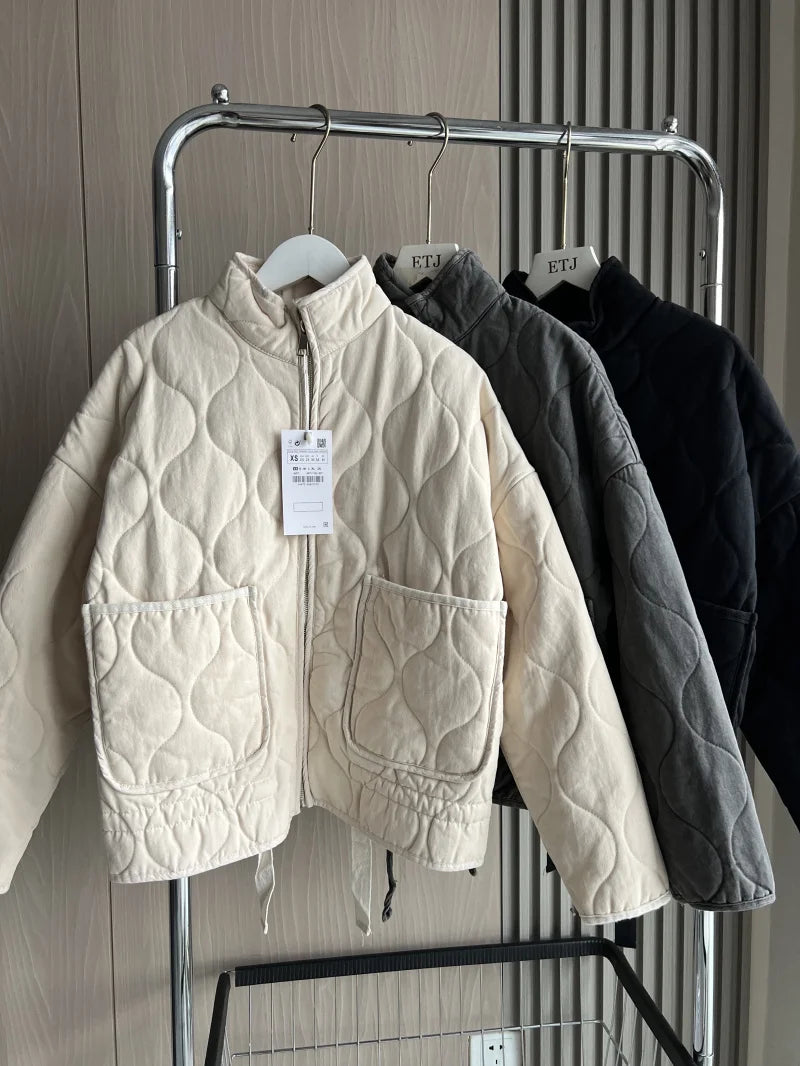 Veste matelassée col montant