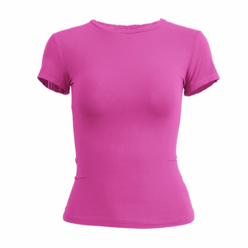 T-shirt ajusté col rond