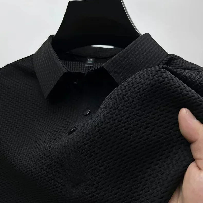 Polo uni en maille légère
