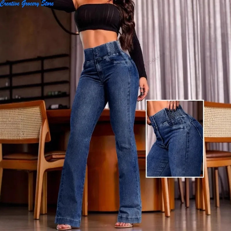 Jean évasé taille haute
