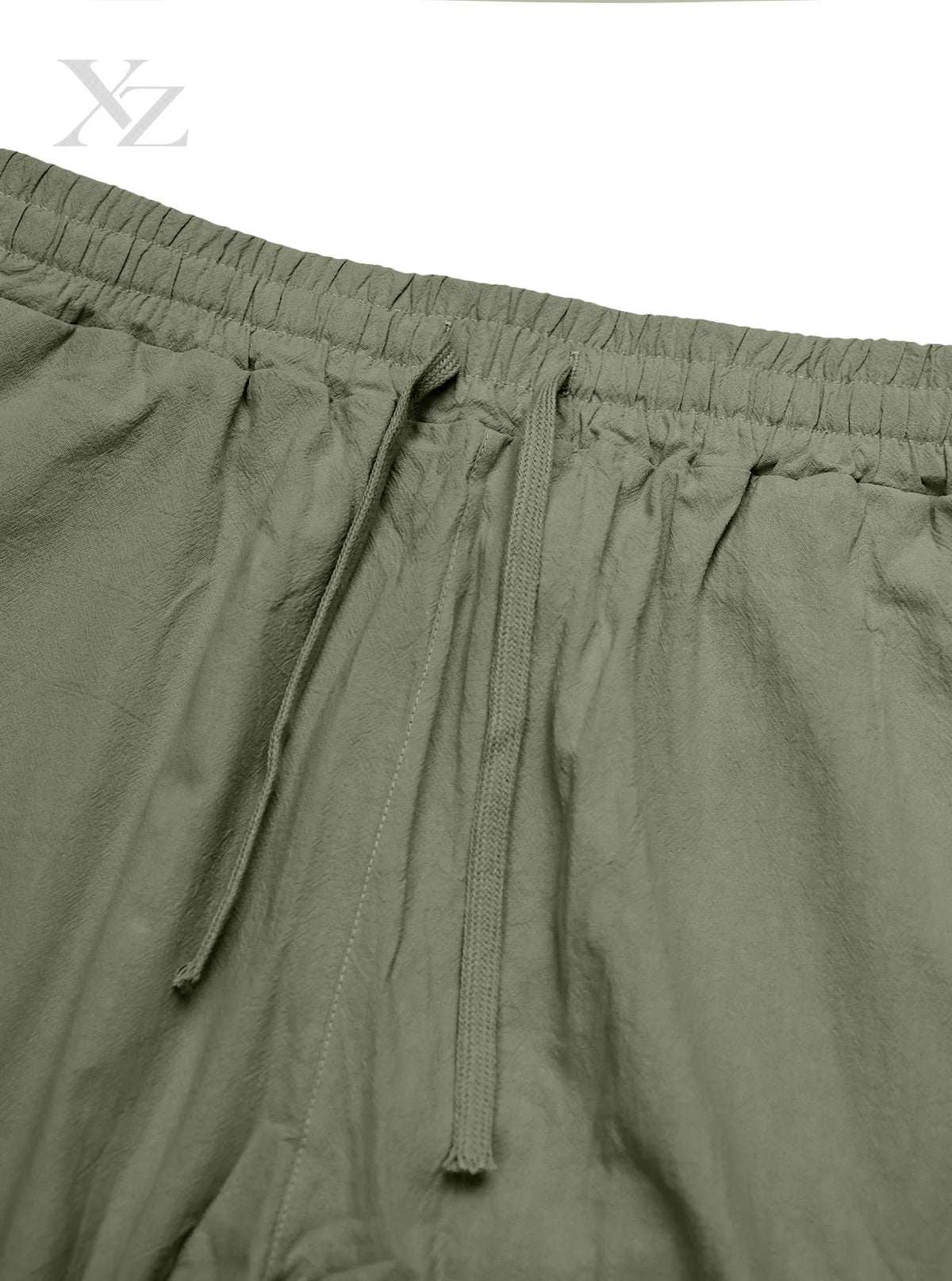Pantalon droit ample en lin mélangé