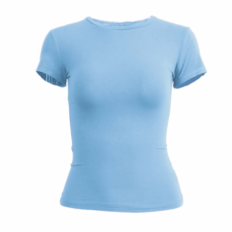 T-shirt ajusté col rond