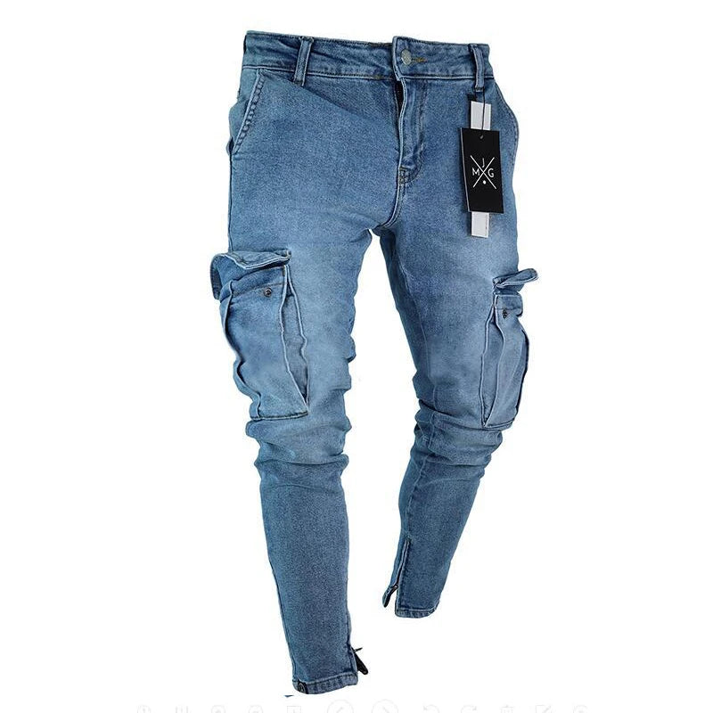 Jean cargo multipoches