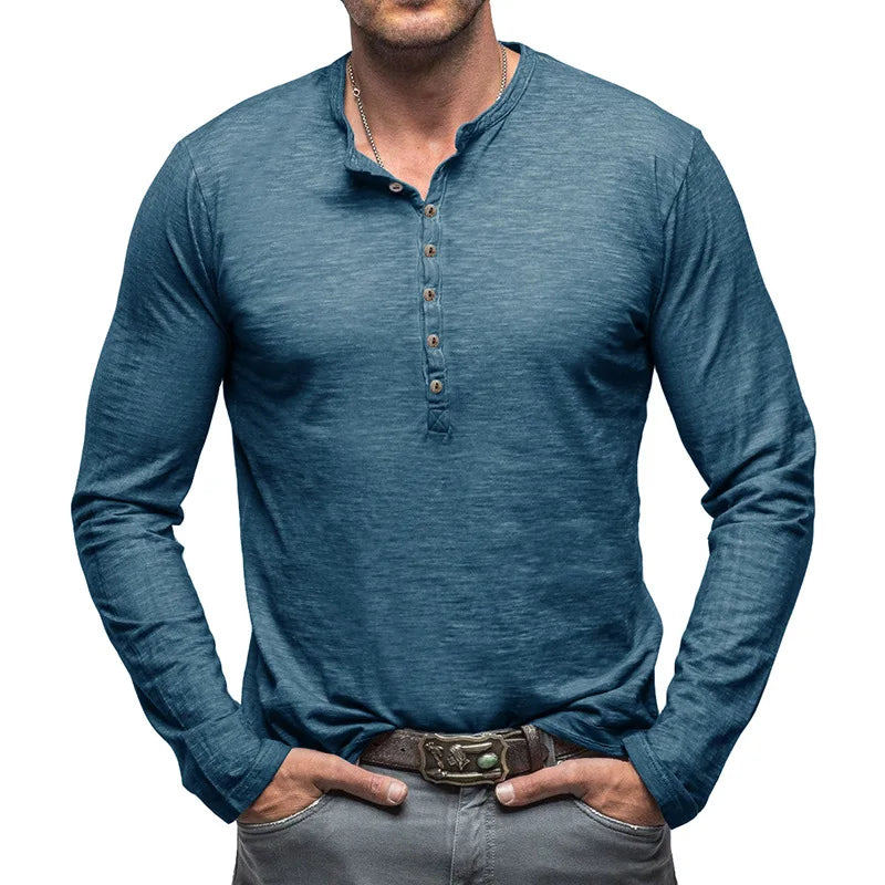 T-shirt Henley en coton