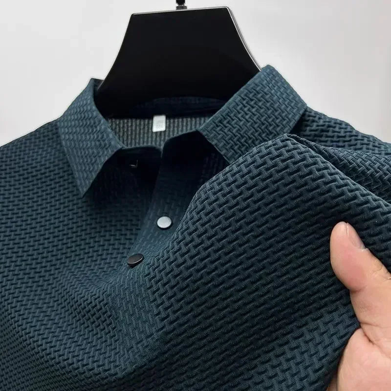 Polo uni en maille légère