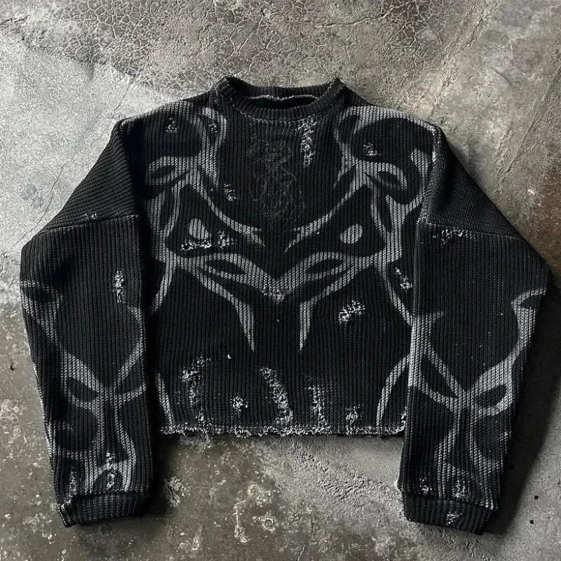 Pull ample à motif graphique