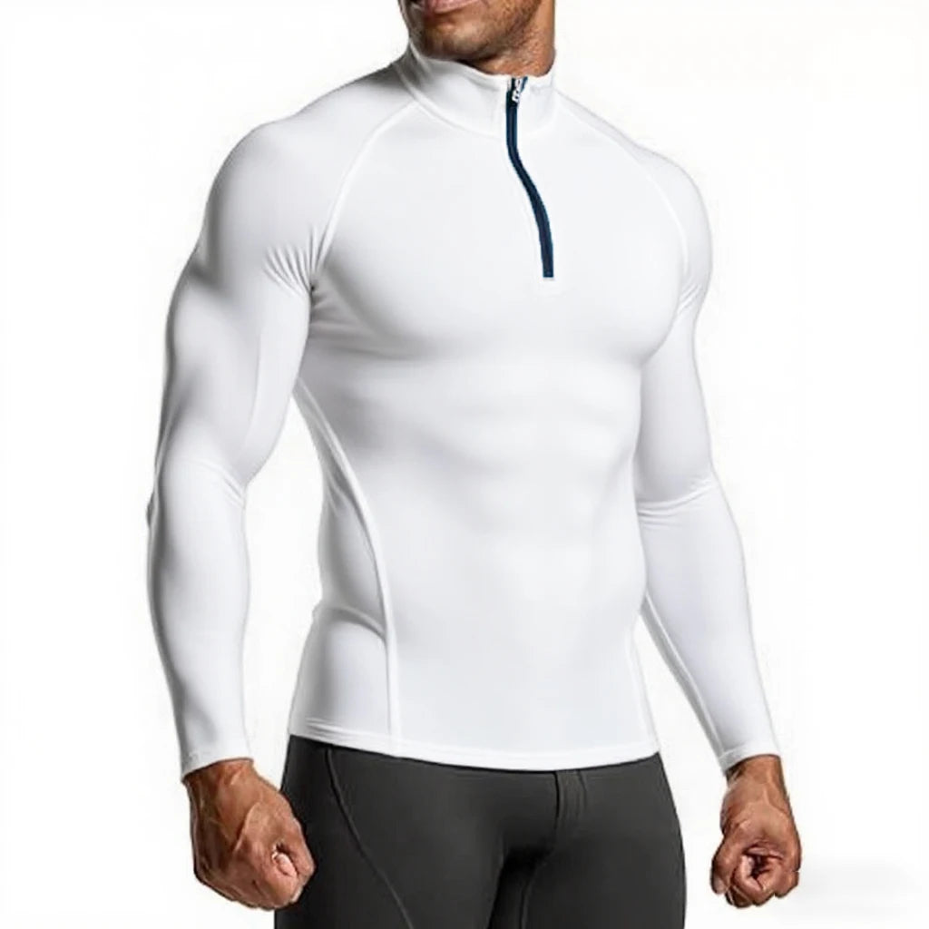 Haut de sport ajusté manches longues