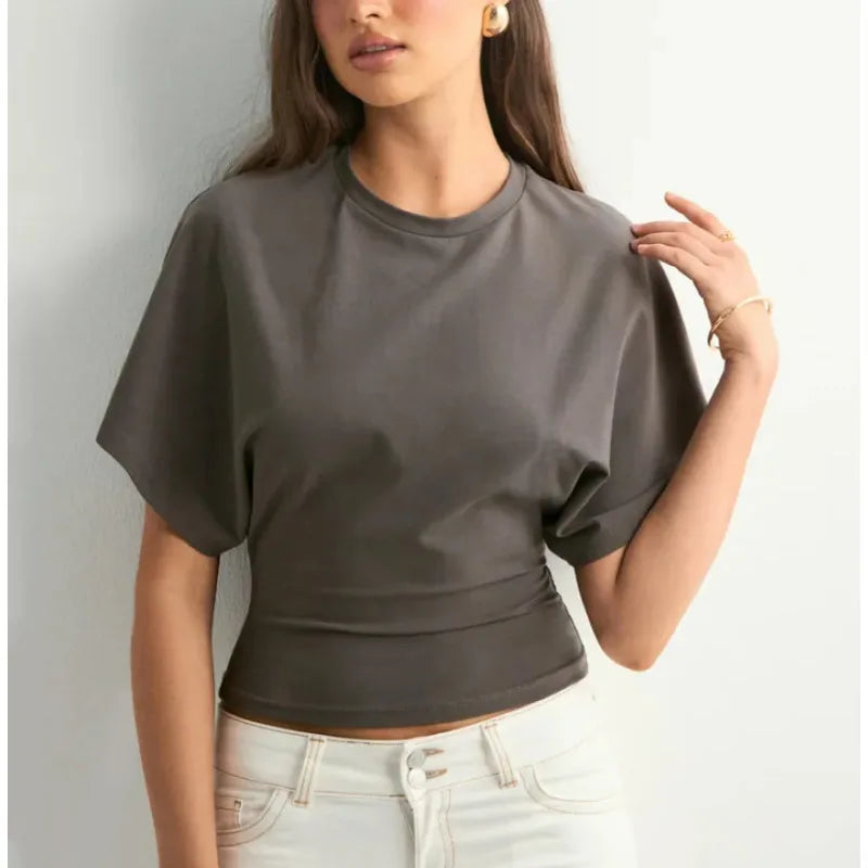 T-shirt ample à taille cintrée