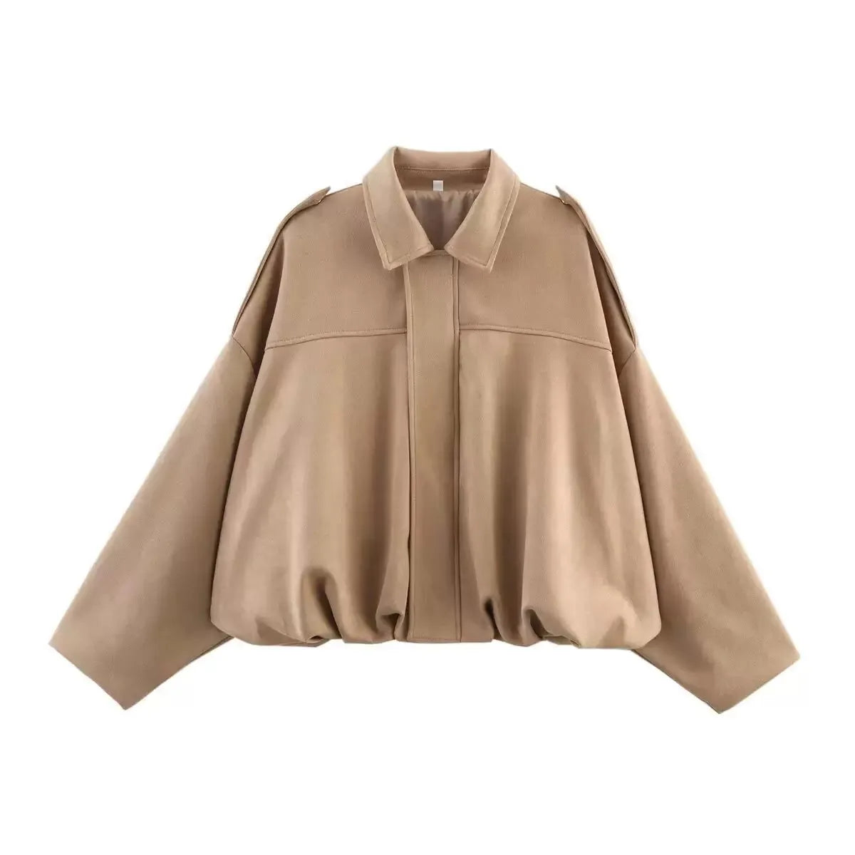 Veste bomber courte effet suédine