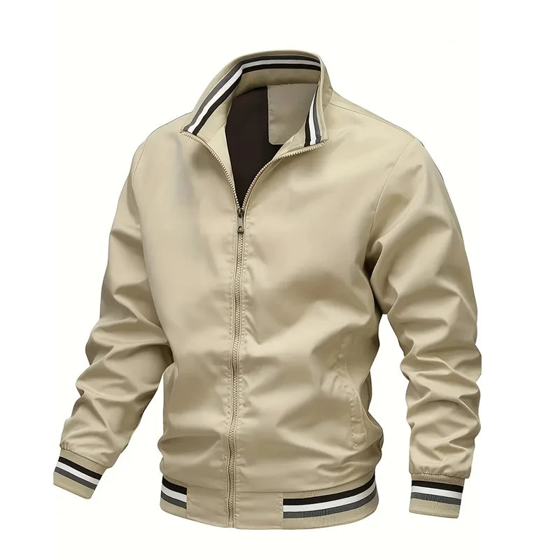 Veste zippée à col montant