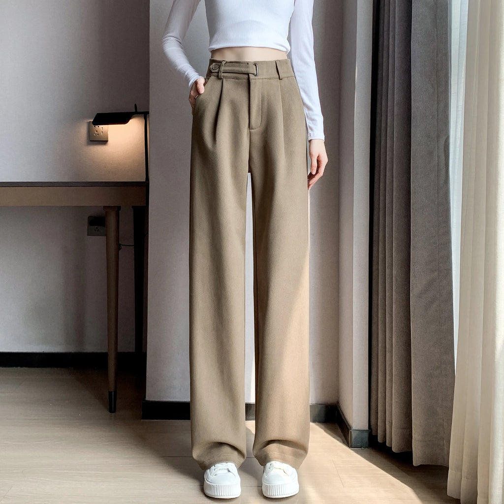 Pantalon large taille élastique