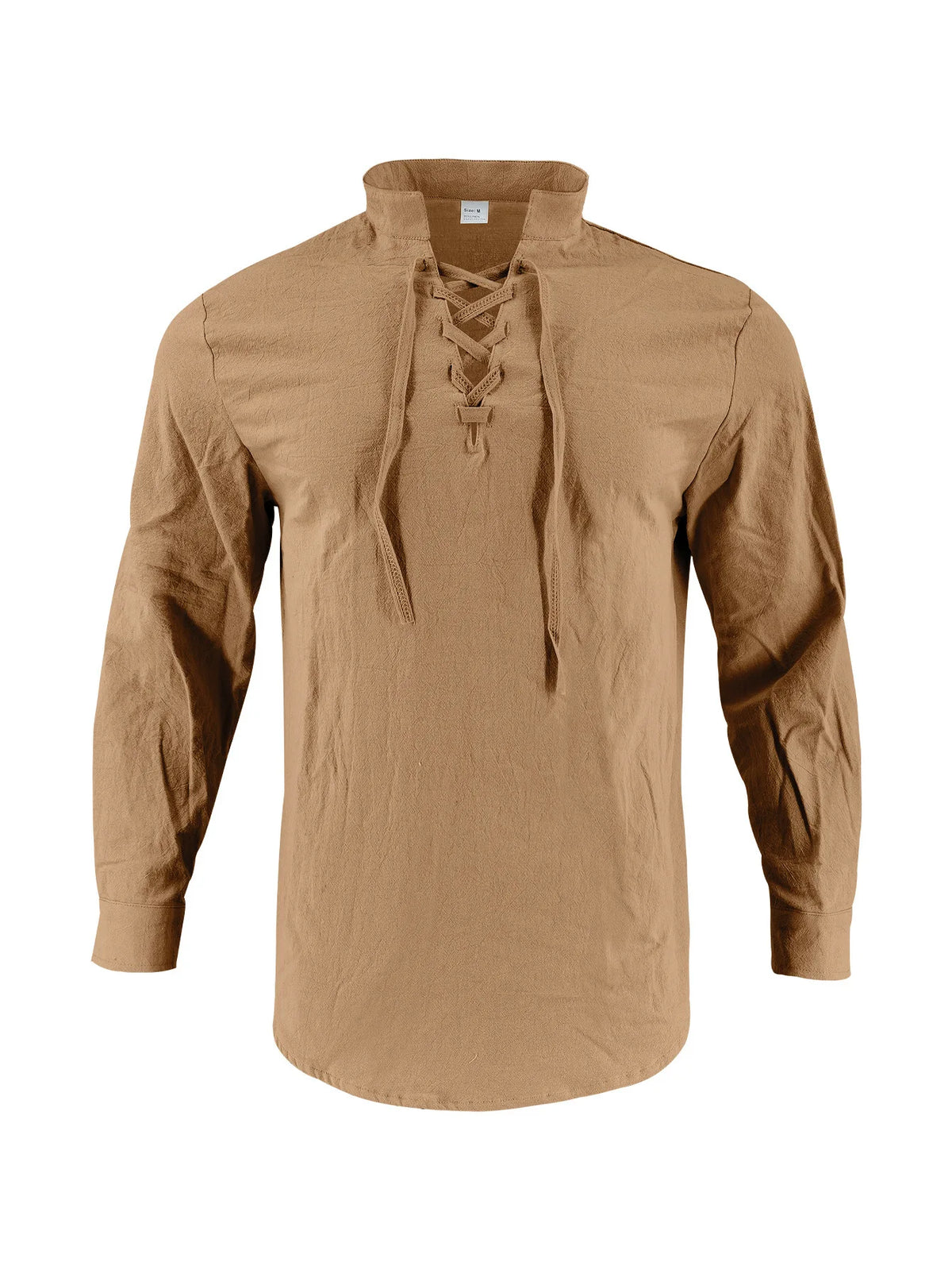 Chemise Henley en coton et lin