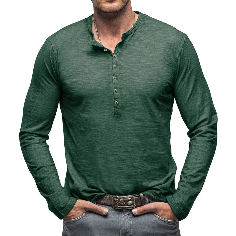 T-shirt Henley en coton