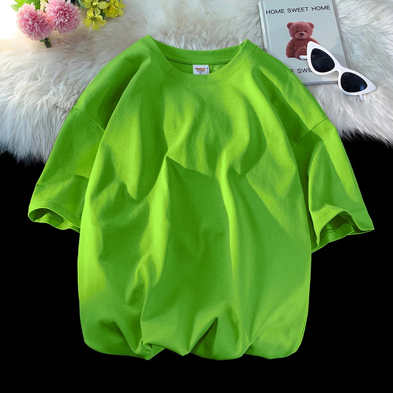 T-shirt ample uni en coton